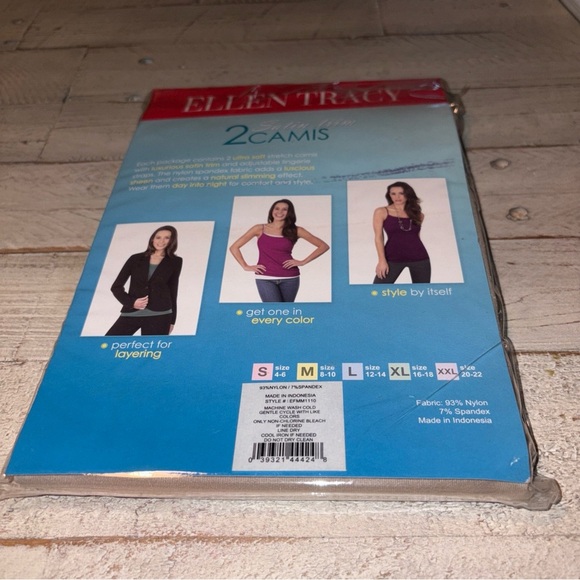 Ellen Tracey 2 Satin Trim Camis Women’s Sz XXL 20-22 Ultra Soft Natural Slimming - Picture 7 of 8